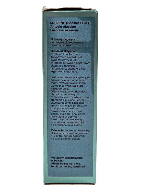 SENSILIS SKIN LAB SUPREME BOOSTER SERUM NAPRAWCZE I ANTYOKSYDACYJNE 30 ML