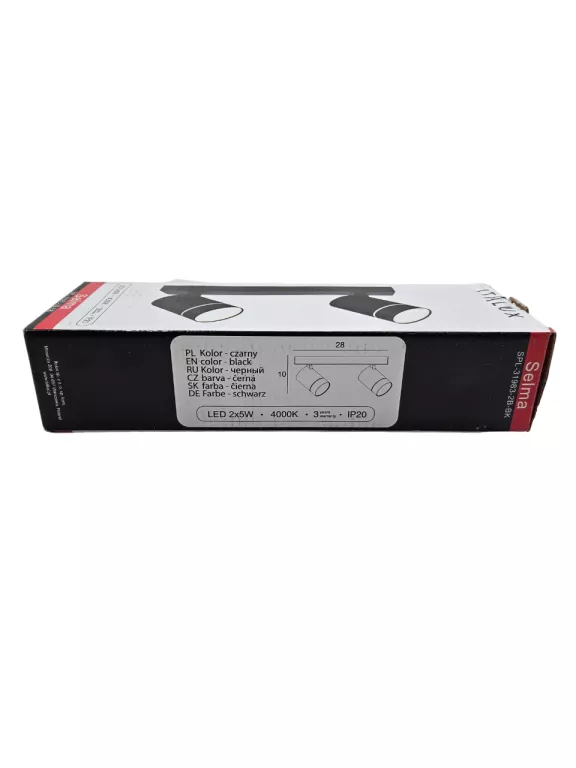 LAMPA SUFITOWA ITALUX SELMA SPOT CZARNY REGULOWANY SPL-31983-2B-BK