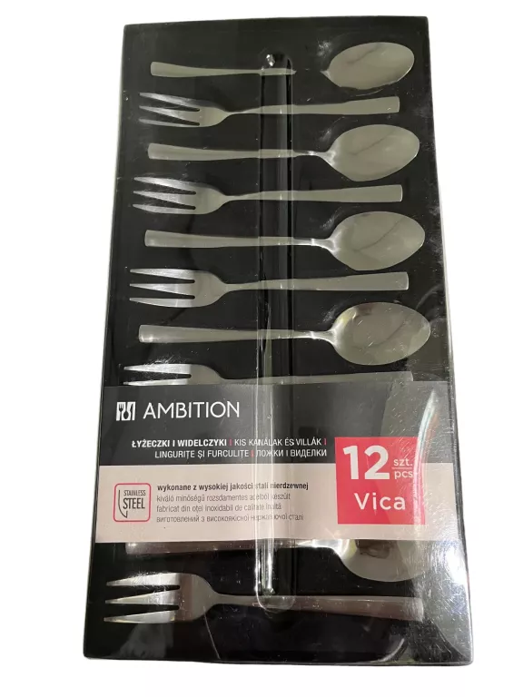 ZESTAW SZTUĆCÓW AMBITION 12SZT ŁYŻECZKI I WIDELCE