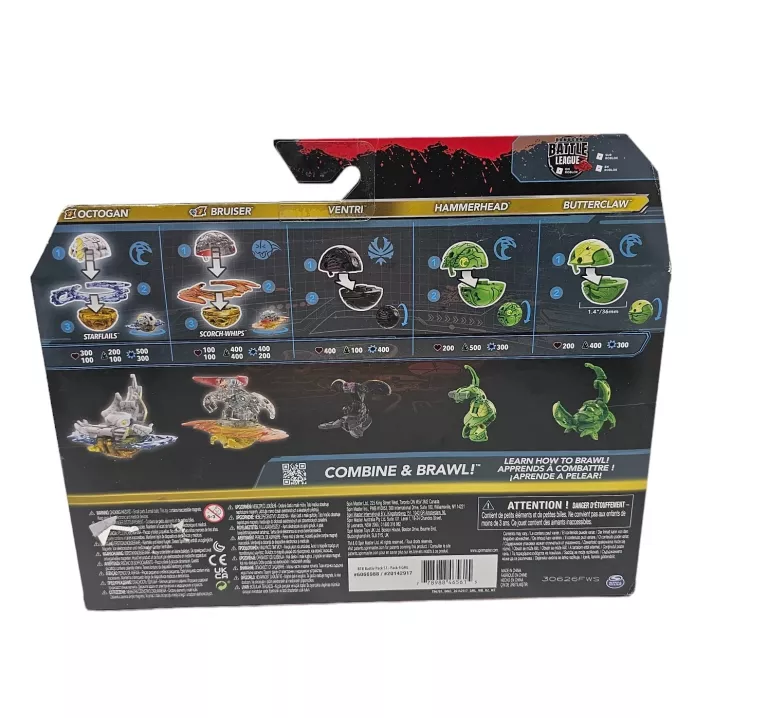 BAKUGAN ZESTAW MEGA ROZRYWKA WIRUJĄCE FIGURKI BITEWNE 5 SZT