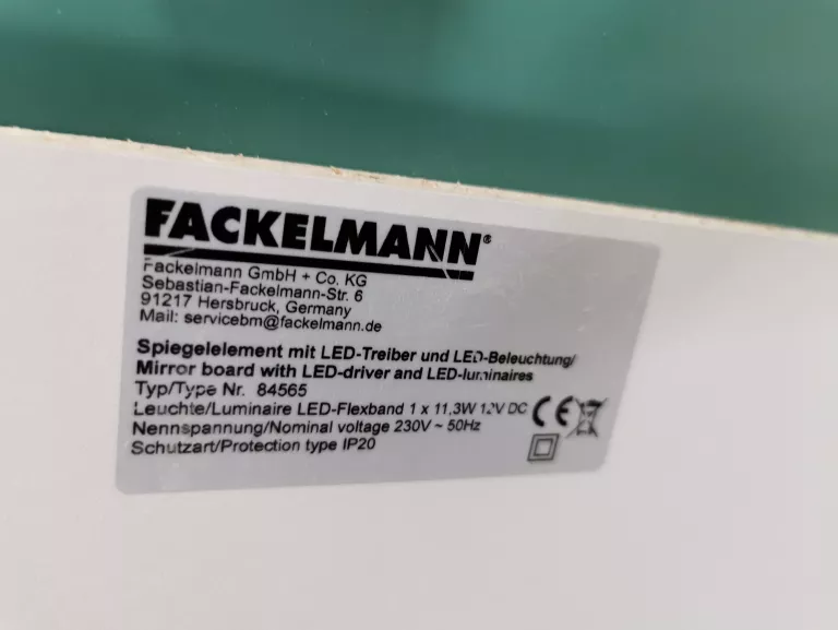 OKRĄGŁE LUSTRO ŁAZIENKOWE Z LED FACKELMANN 84565