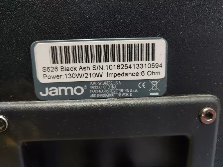 KOLUMNY GŁOŚNIKOWE - JAMO S626 - BLACK ASH / 2 SZTUKI