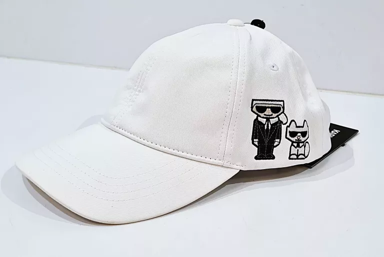 KARL LAGERFELD L2WH6924 CZAPKA Z DASZKIEM BIAŁA