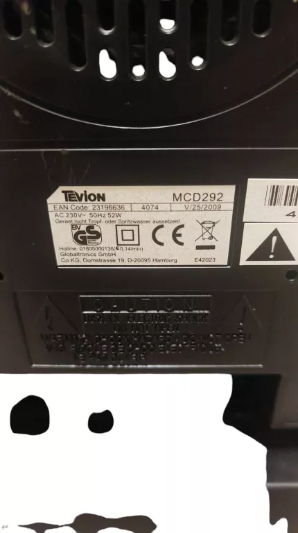 ODTWARZACZ CD TEVION MCD 292