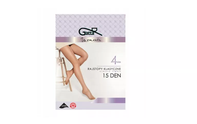 RAJSTOPY GATTA MOMENTS 15DEN CZARNY NERO R. 4