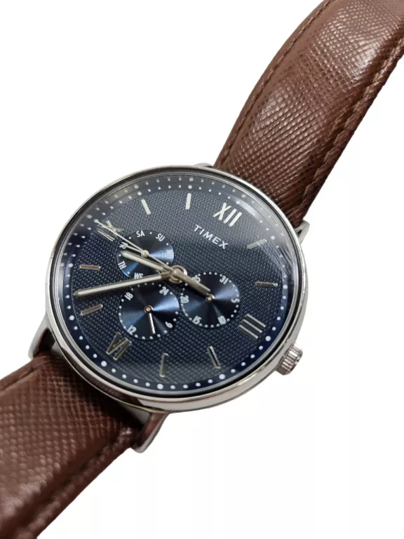 ZEGAREK MĘSKI TIMEX TW2T35100 MULTIDATA NA SKÓRZANYM PASKU