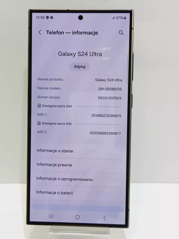 TELEFON SAMSUNG GALAXY 24 ULTRA 12/256 GB #OPIS