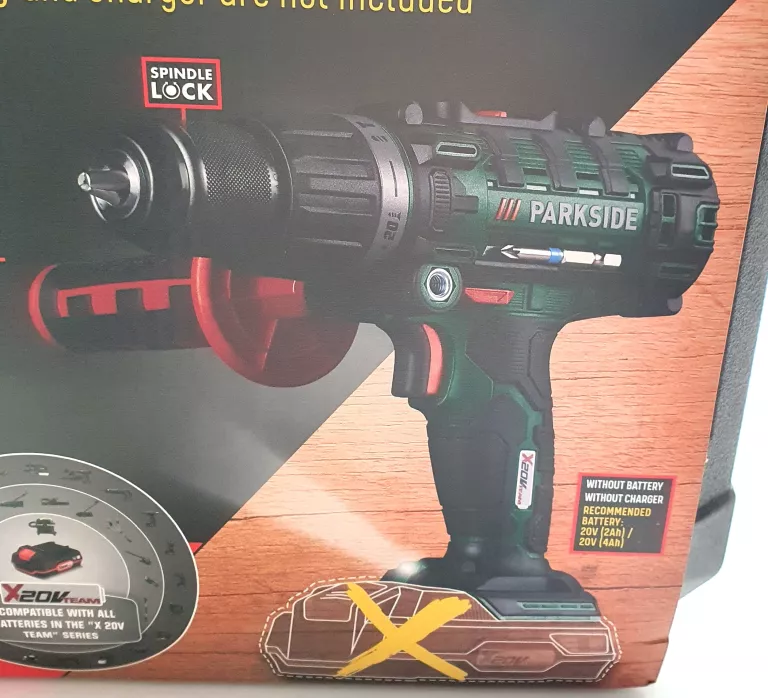 WIERTARKO-WKRĘTARKA UDAR PARKSIDE PSBSA 20-LI C3 KOMPLET