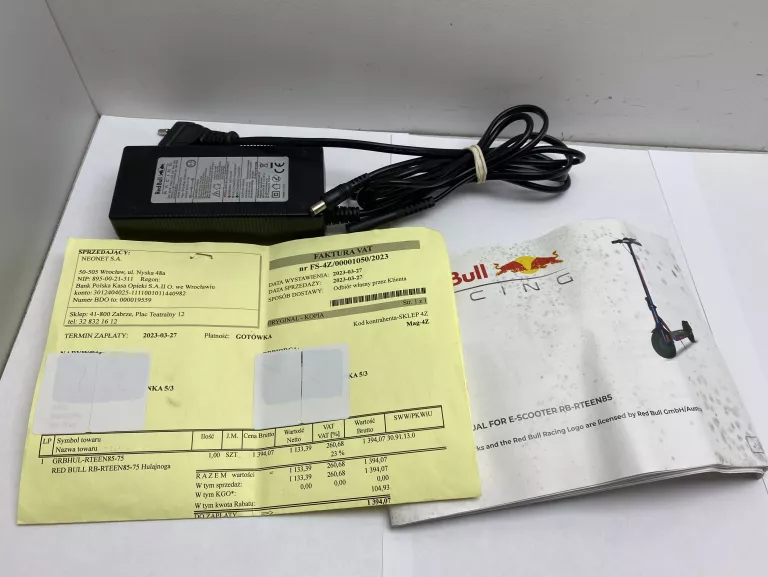 HULAJNOGA ELEKTRYCZNA RED BULL RACING 8.5 NIEBIESKO-CZERWONY GWARANCJA !!
