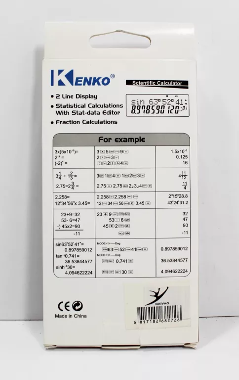 KALKULATOR NAUKOWY KENKO KK-82MS-A