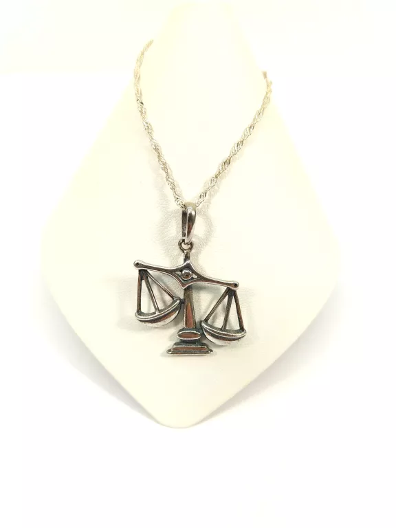 SREBRNA ZAWIESZKA ZODIAK WAGA ( 925 )