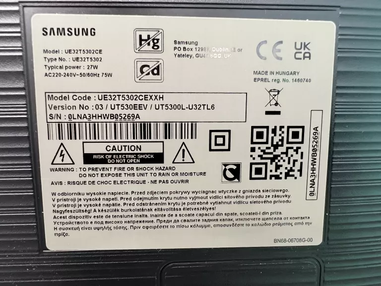 TELEWIZOR SAMSUNG UE32T5302CE GWARANCJA