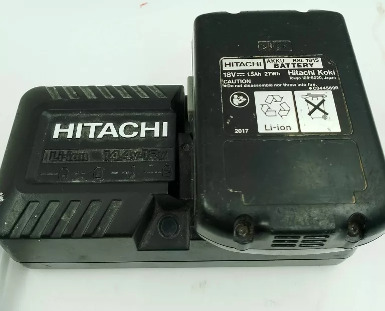 ZESTAW ŁADOWARKA HITACHI UC 18YKSL + AKUMULATOR HITACHI AKKU BSL 1815