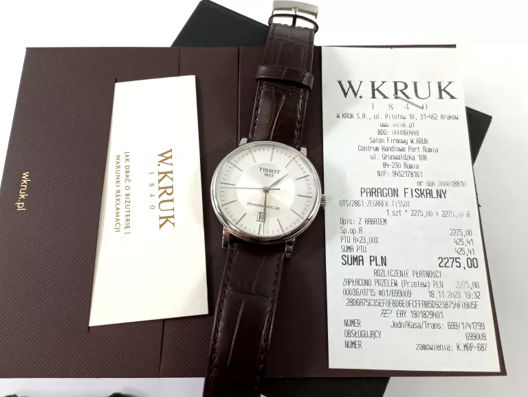 ZEGAREK TISSOT CARSON PREMIUM POWERMATIC 80 T122.407.16.031.00