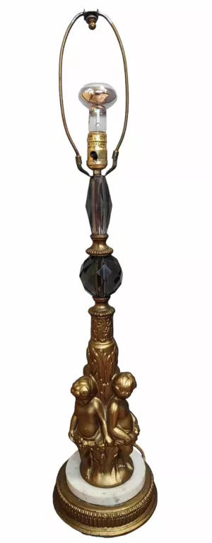 STARA LAMPA STOJĄCA ZDOBIONA