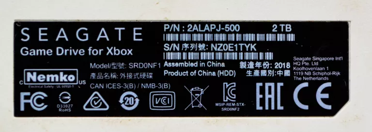SEAGATE GAME DRIVE FOR XBOX 2TB