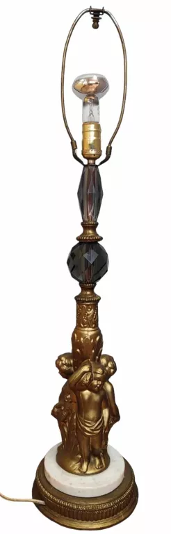 STARA LAMPA STOJĄCA ZDOBIONA