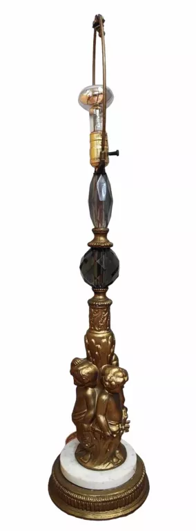 STARA LAMPA STOJĄCA ZDOBIONA