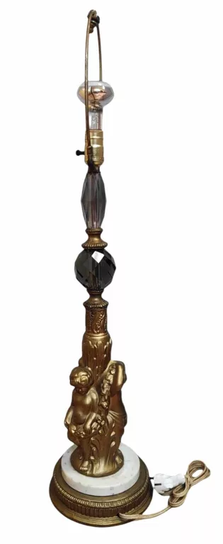 STARA LAMPA STOJĄCA ZDOBIONA