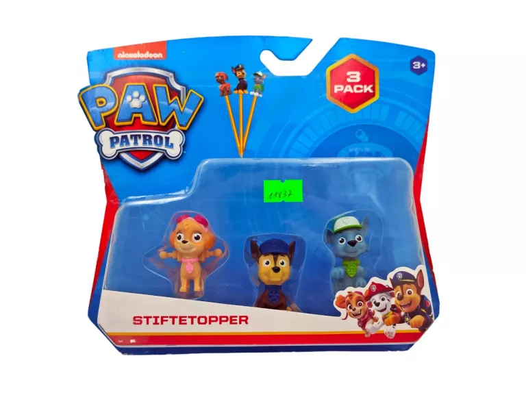 FIGURKI PSI PATROL 3 PACK TOPPERS NASADKI NA PRZYBORY DO PISANIA