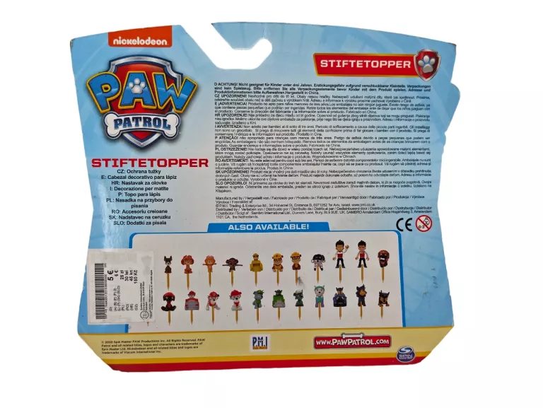 FIGURKI PSI PATROL 3 PACK TOPPERS NASADKI NA PRZYBORY DO PISANIA