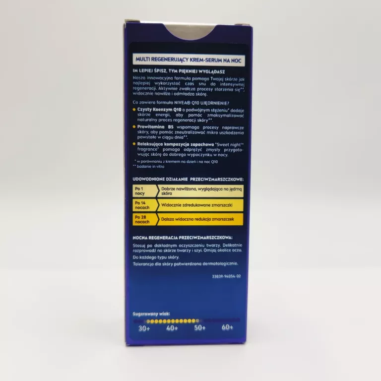 NIVEA Q10 UJĘDRNIENIE MULTI REGENERUJĄCY KREM - SERUM NA NOC 30ML
