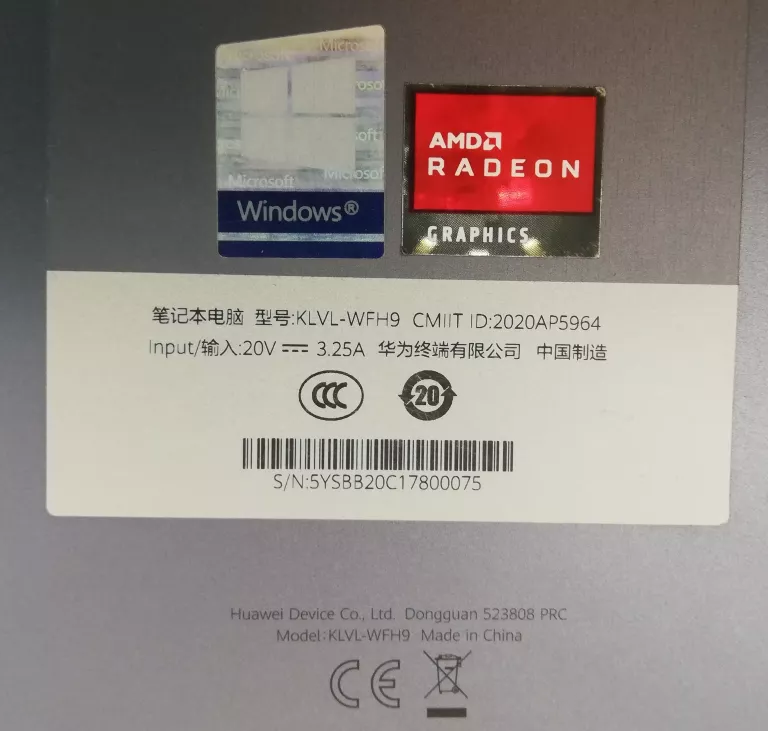 LAPTOP HUAWEI MATEBOOK D14 AMD RYZEN5 16GB RAM