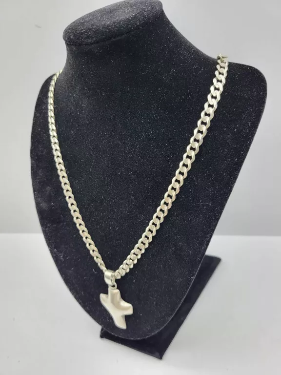 SREBRNY  ŁAŃCUSZEK Z ZAWIESZKĄ 925/33,61G DŁ.50