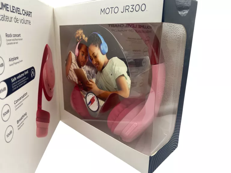 SŁUCHAWKI BEZPRZEWODOWE NAUSZNE MOTOROLA MOTO JR300 RÓŻOWE
