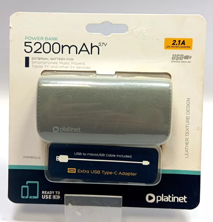 POWERBANK PLATINET 5200MAH 2.1A JAK NOWY!