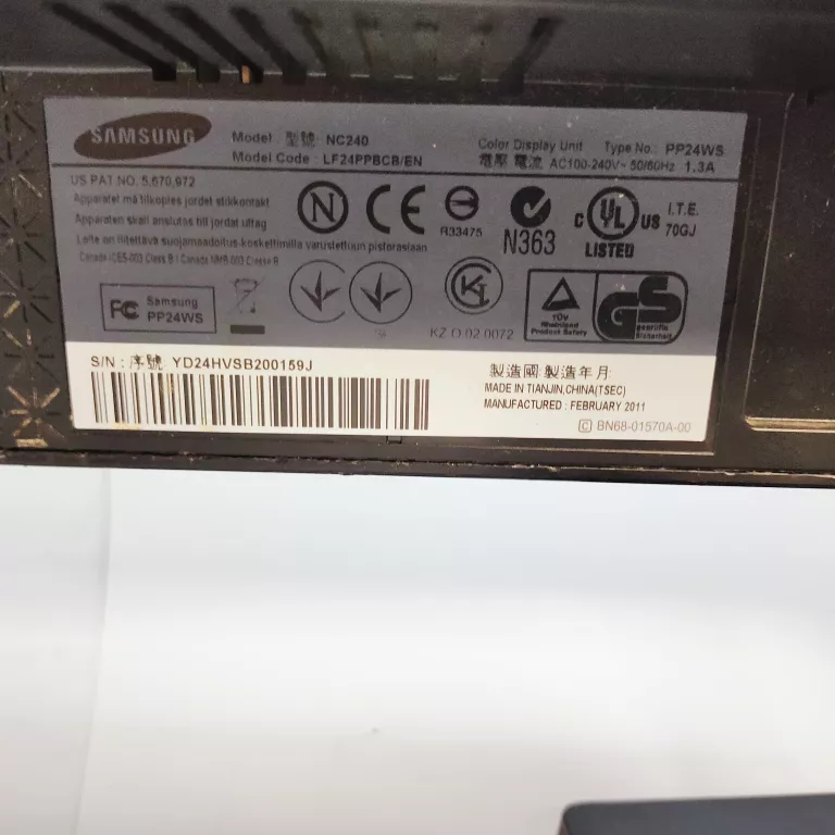 MONITOR SAMSUNG NC240 LF24PPBCB