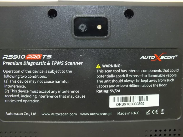 TESTER DIAGNOSTYCZNY AUTOXSCAN RS910 PRO TS STAN IDEALNY
