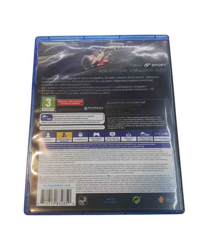 GRA PS4 GRAN TURISMO SPORT DAY ONE EDITION