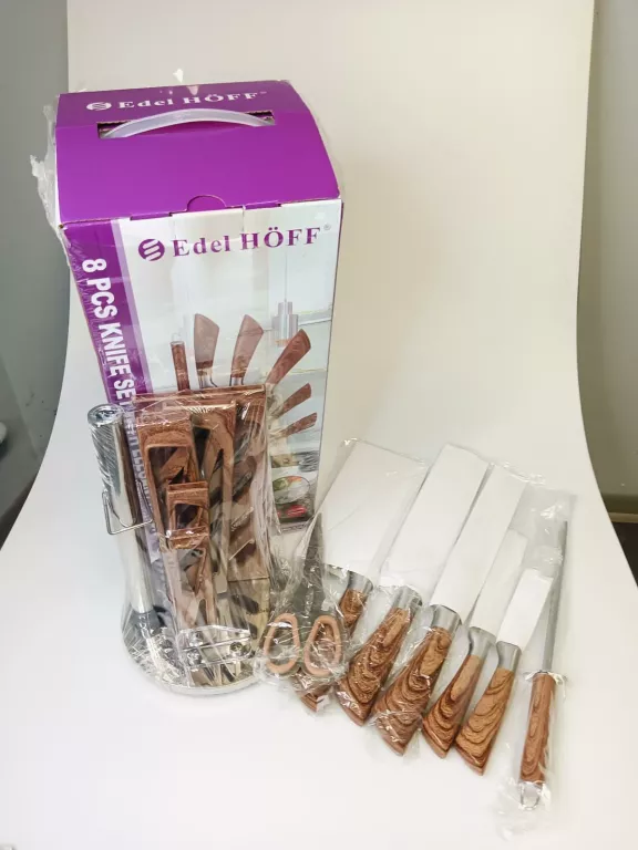 ZESTAW NOŻY ZE STOJAKIEM EDEL HOFF 8 SZT