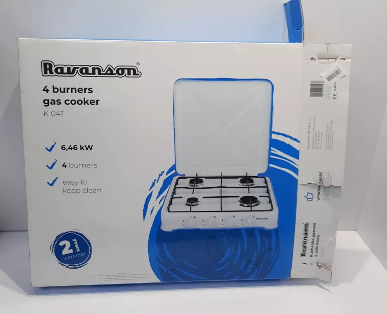 KUCHENKA GAZOWA RAVANSON K-04T CZTERY PALNIKI