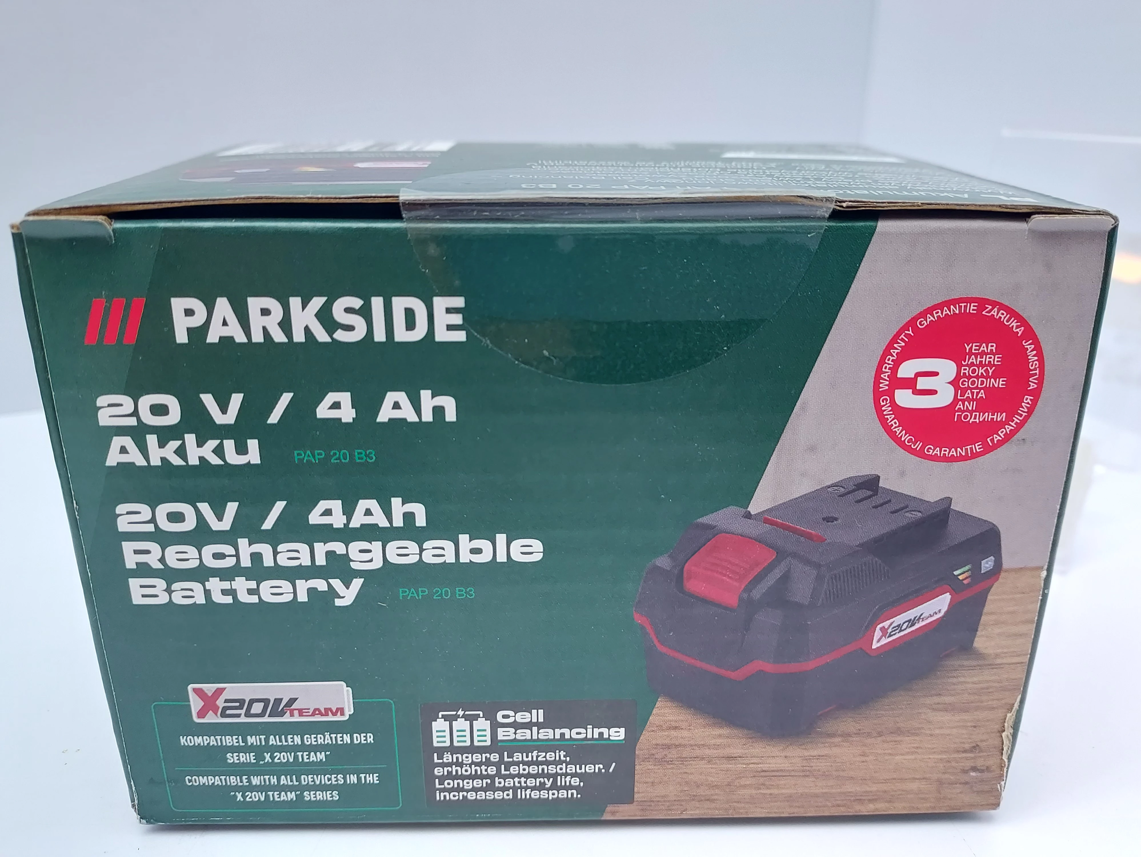 Parkside Bundle: 2x 4Ah Akku + Ladegerät 20V - Für X20V Serie Mit 2,4A Ladestrom