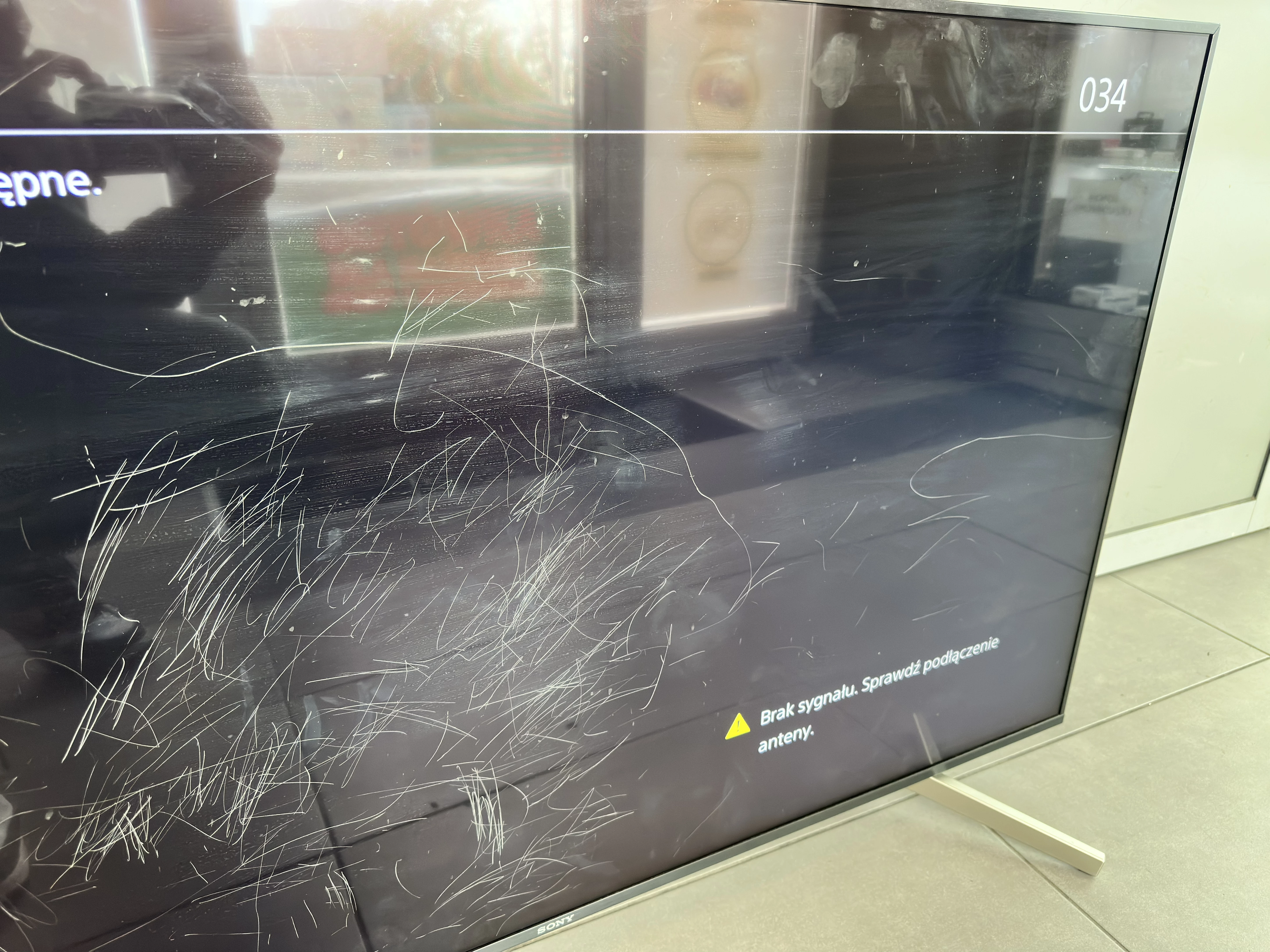 tv-sony-55xf8596-tylko-odbior-osobisty-rysy-stan-uzywany