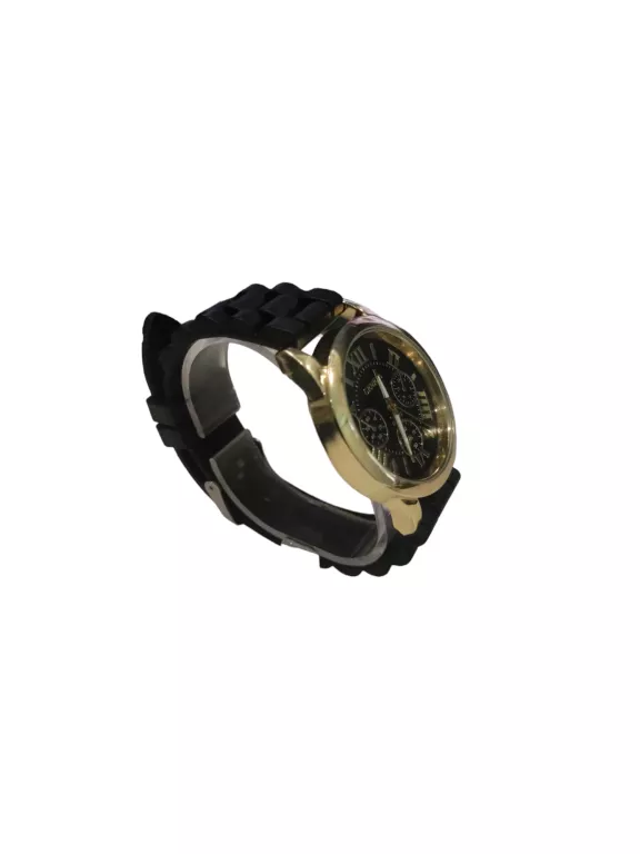 ZEGAREK ZLOTY GENEVA + CZARNA OPASKA