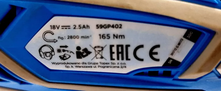 ZAKRĘTARKA UDAROWA GRAPHITE PRO 59GP402 + AKU