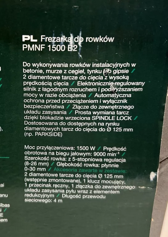 BRUZDOWNICA PARKSIDE PMNF 1500 B2