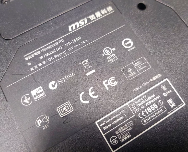 LAPTOP MSI CX61 512 GB/8 RAM I3 WIN 7