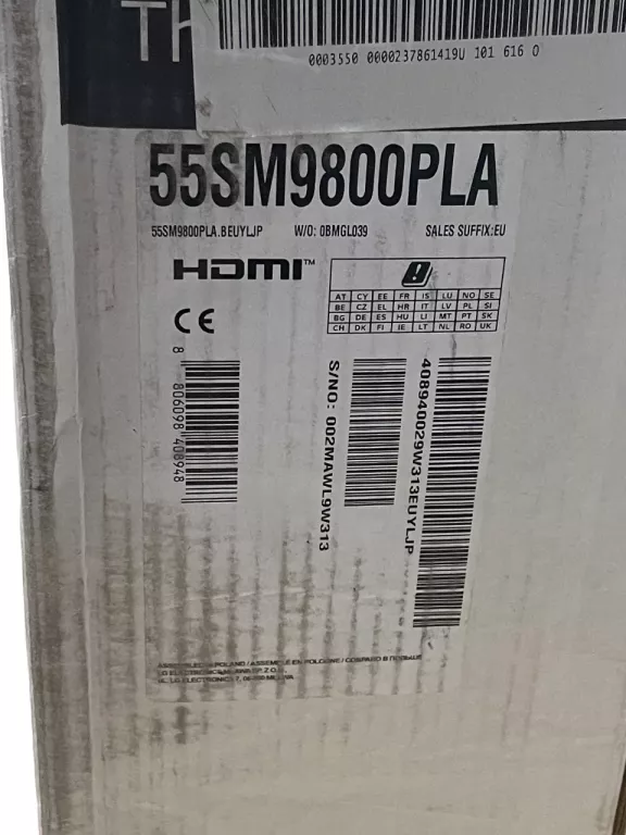 TV LG 55SM98 KOMPLET SPRAWNY PĘKNIETA MATRYCA