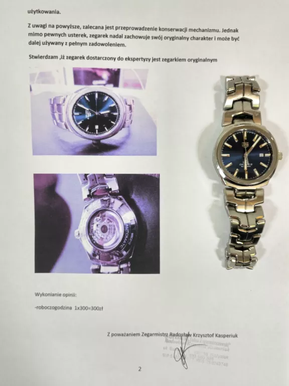 ZEGAREK AUTOMATYCZNY TAG HEUER LINK CALIBRE 5 WBC2112.BA0603