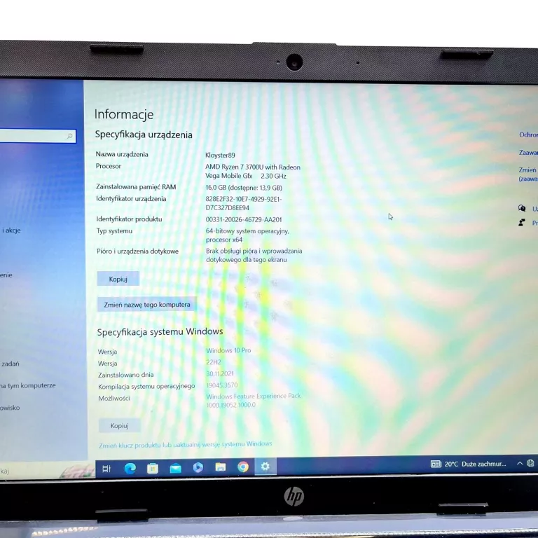 LAPTOP HP 15,6" AMD RYZEN 7 16 GB/ 1TB / KARTON