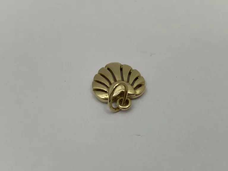 PIĘKNA ZŁOTA ZAWIESZKA MUSZELKA SERCE 1,37G 585