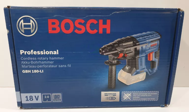 BOSCH MŁOT AKUMULATOROWY GBH 180-LI 18V BL MŁOTOWIERTARKA