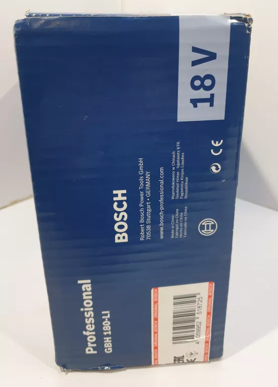 BOSCH MŁOT AKUMULATOROWY GBH 180-LI 18V BL MŁOTOWIERTARKA