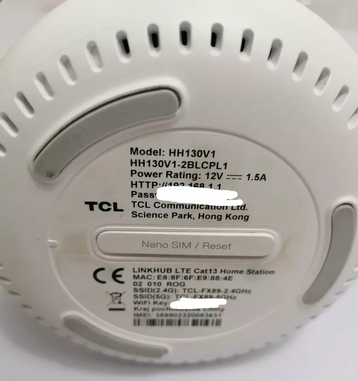ROUTER TCL LINKHUB HH130V1 LTE CAT13 STAN DB ZESTAW
