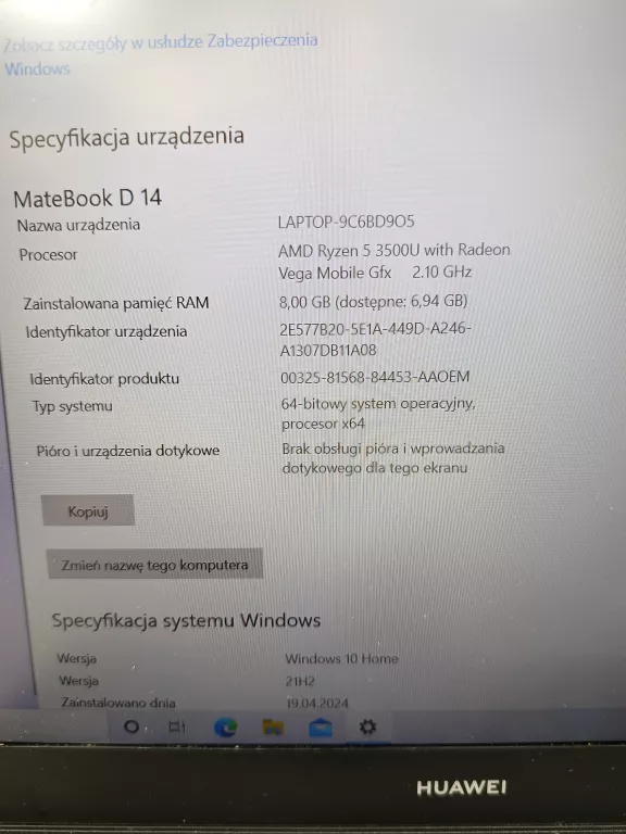 laptop-huawei-matebook-d14-14-amd-ryzen-5-8-512-gb-w10-seria-procesora-amd-ryzen-5