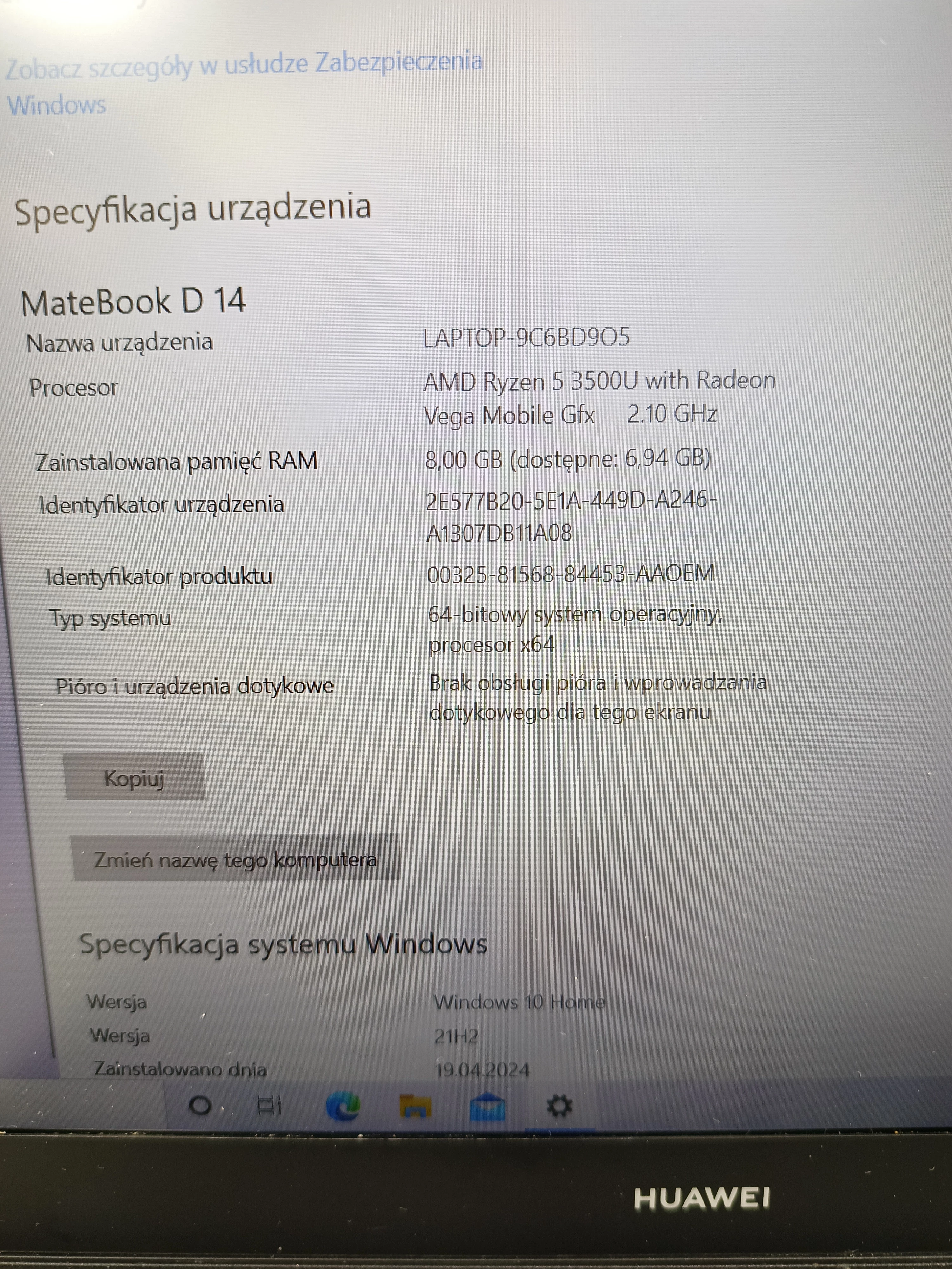 laptop-huawei-matebook-d14-14-amd-ryzen-5-8-512-gb-w10-seria-procesora-amd-ryzen-5